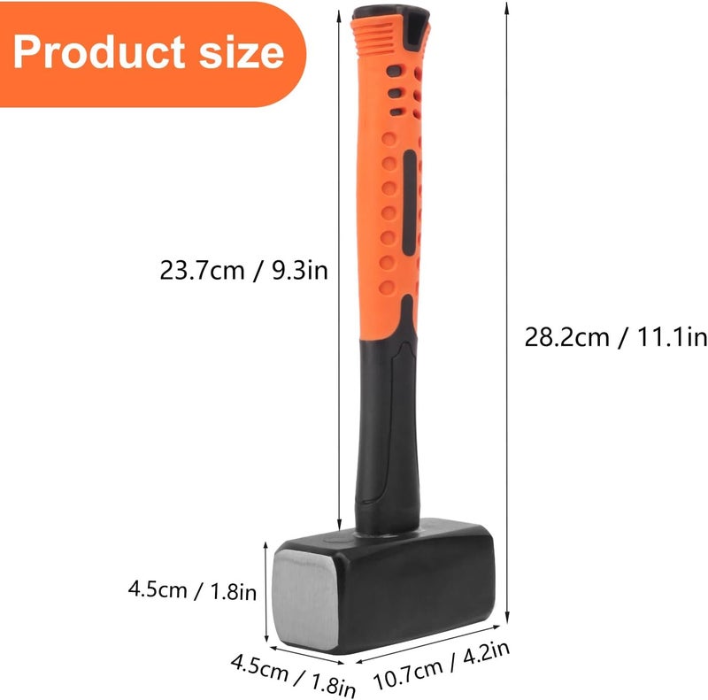 GENHAKON 2 Packs 3.3lb Sledgehammer with 9 Inch long Fiberglass Handle, Sledge Hammer, No-Slip Rubber Grip, and Forged Steel Construction,(3.3-Pound Sledge), by - Image 2
